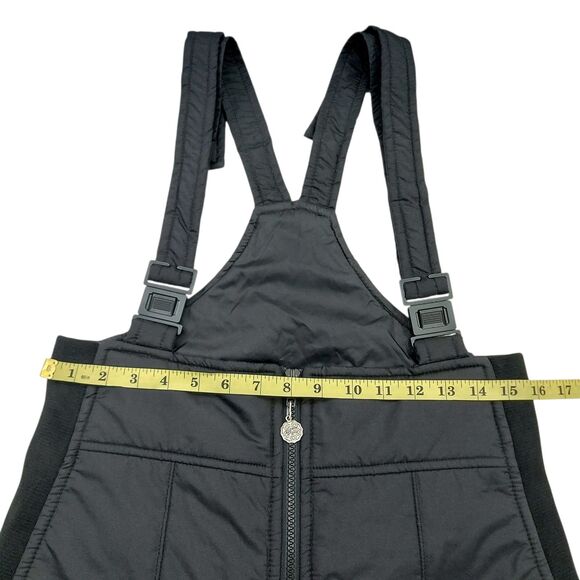 Vintage Skitique Ski Snow Bibs Mens Small Black Insulated Nylon Snowboarding - Picture 10 of 11